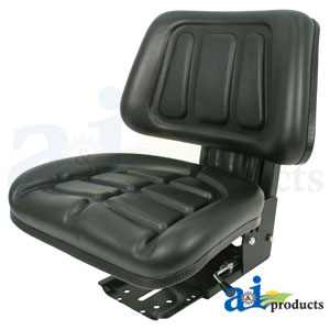 A-T333BL Seat w/ Trapezoid Backrest, Black Vinyl, 265 lb / 120 kg Weight Limit