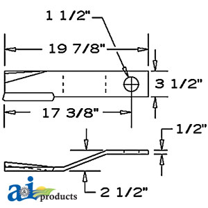 A-00753842 Blade, Rotary Cutter, CCW Lift