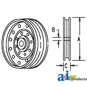 A-AP24354 Pulley, Flanged Idler