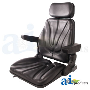 A-F10ST105 Seat, F10 Series, Slide Track / Armrest / Headrest / Black Vinyl