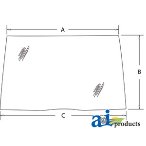 A-190032A5 Glass, Windshield, Front