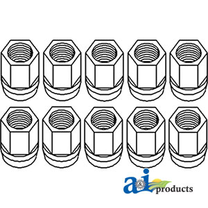 A-933602R1 Nut, Rear Wheel (10 Pk)
