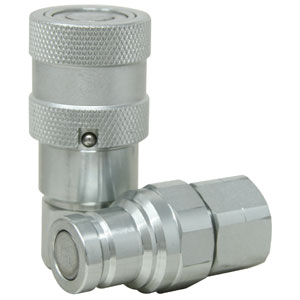A-FF3718FPS Flat Face Hydraulic Coupler Socket & Plug Set (3/8" NPT)