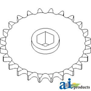 A-AH215182 Sprocket, Row Unit; 24 Tooth / 60 Chain, Speed Up