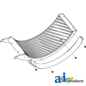 A-430960A1HB Concave, Front (Small Grain, Helical Bar)
