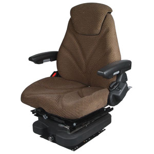A-F20A5040 Seat, F20 Series w/ Isolator, Low Pro Air Suspension, Brown Checkered Cloth