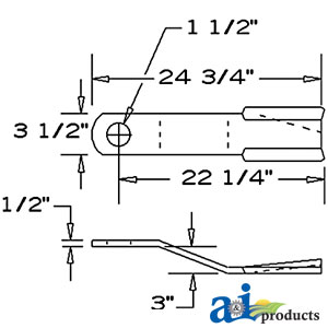 A-750787 Blade, Rotary Cutter, CW, Lift