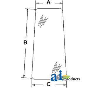 A-R52882 Glass, Door, Rear (RH)