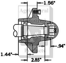 A-HS350066 Hub & Spindle Assy. (6 Bolt)