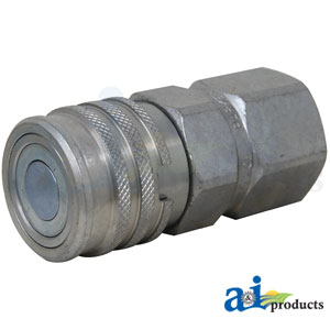 A-FEM-501-8FP-NL-P Coupler, Female Flat Face; FEM Series, ISO16028