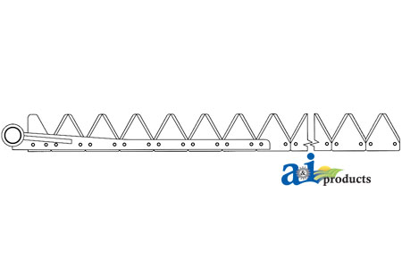 A-830-686 7', Black 12ga under serrated, Riveted