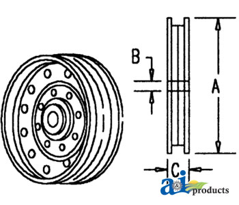 A-570265R91 Pulley, Idler (Flanged)