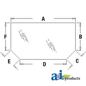 A-352208A1 Glass, Rear, Upper