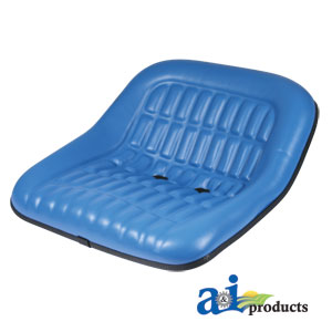 A-CS668-8V Seat, No Suspension, 19" Pan, Steel, 7" x 2" Backs, BLUE VINYL