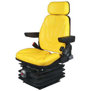 A-F10M6155 Seat, F10 Series w/ Isolator, Mechanical Suspension, Yellow Vinyl
