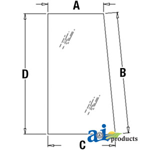 A-AT171898 Glass, Side, Rear (LH) - Side, Front (RH)