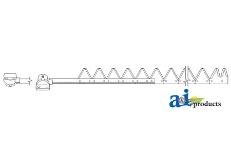 A-800-247 9', Chrome 12ga top serrated, Riveted
