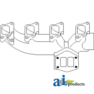 A-D8NN9430AB Manifold, Exhaust (Front)