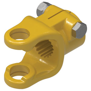A-807-7620 Implement Yoke, 1 3/4" - 20 Spline w/ Clamp Bolt