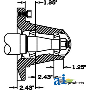 A-HS579088 Hub & Spindle Assy. (8 Bolt)