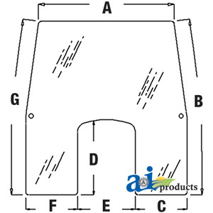 A-L211446 Glass, Windshield, Front w/ Sunscreen - Fixed