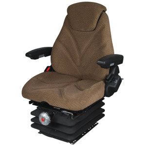 A-F20M7110 Seat, F20 Series, Mechanical Suspension, Brown Checkered Cloth