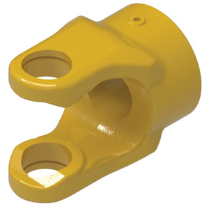A-800-6535 Implement Yoke, 35mm Round Bore w/ 8mm Keyway & Setscrew