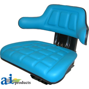 A-W222BU Seat w/ Wrap Around Back W/Arms, Blue Vinyl, 300 lb / 136 kg Weight Limit