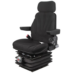 A-F10M6130 Seat, F10 Series w/ Isolator, Mechanical Suspension, Black Cloth