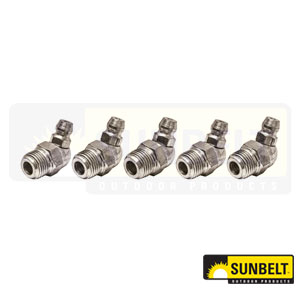 A-B1PLGF46042 1/8"-27 PTF 65 Degree SPL Short Grease Fitting, 5 pcs