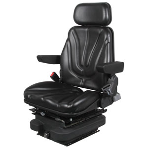 A-F10A4045 Seat, F10 Series w/ Isolator, Low Pro Air Suspension, Black Vinyl