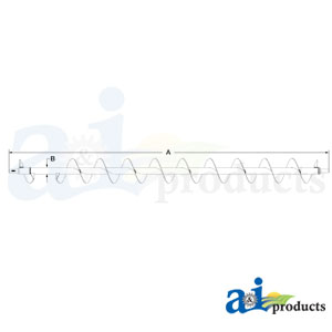 A-84368835 Auger, Grain Tank Botton, High Capacity Unload; Rear, Ext Wear