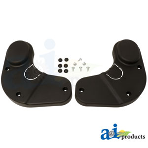 A-F10SC Seat Side Cover Set, F10 Seat, Two Side Plastic Covers, Screws, Plastic Taps