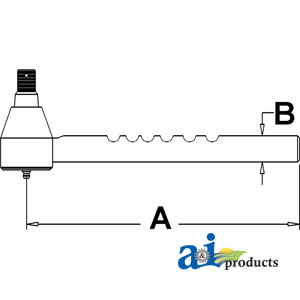A-E1NN3A300AA Drag Link End, Front