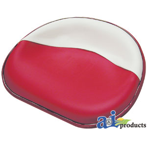 A-357518R92-17 Seat Pan, Steel, RED/WHT VINYL
