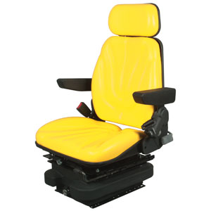 A-F10A4055 Seat, F10 Series w/ Isolator, Low Pro Air Suspension, Yellow Vinyl