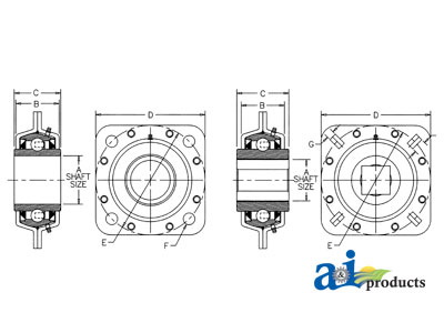 A-ST491AIMP Bearing, Flanged Disc Import