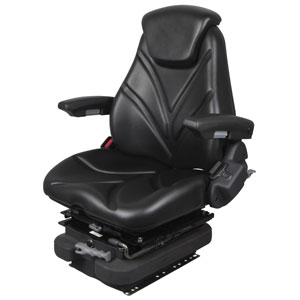 A-F20M5145 Seat, F20 Series w/ Isolator, Low Pro Mechanical Suspension, Black Vinyl