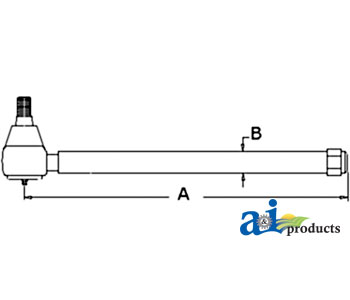 A-27H9431 Tie Rod Tube w/ End
