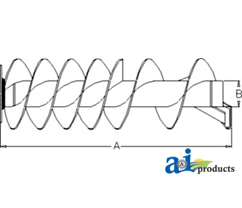 A-87733266 Auger, Vertical Unloading; Ext. Wear