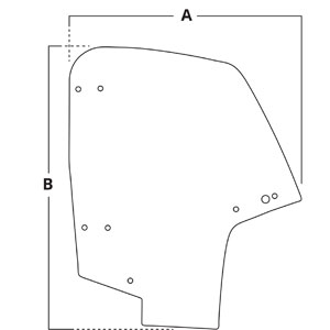 A-AM137459 Glass, Door (LH)