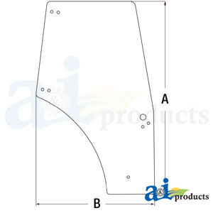 A-87620223 Glass; Cab Door, RH
