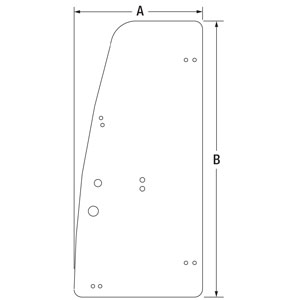 A-4684428 Glass, Cab Door