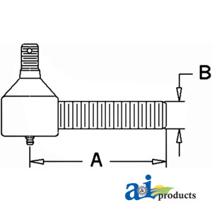 A-309591 Drag Link End, Front (RH)