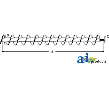 A-AH173595 Auger, Horizontal Unloading; Outer, 21.5', Std. Unloading Rate