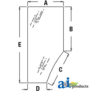A-R131163 Glass, Door (LH)