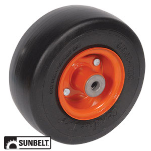 A-B1CO86 WHEEL-SMOOTH, 9X3.5X4, SOLID, ORANGE