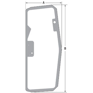A-T255707 Glass; Cab Door, LH