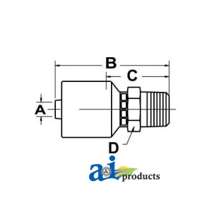 A-MB-04-05-W (HW-MB) Male Boss O-Ring - Rigid - Straight