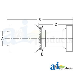A-CAT-20-20-W (HW-CAT) Caterpillar Flange Head - Straight